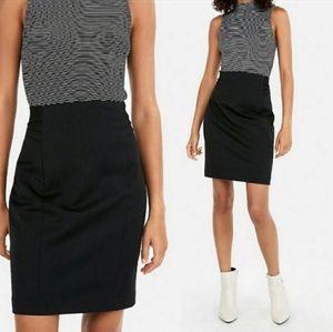 Express High Waisted Pintucked Pencil Skirt